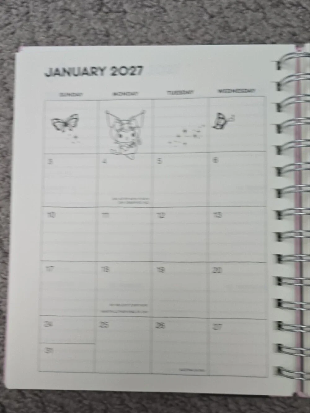 Sanrio Kuromi Pink and Black 2027 17-Month Planner